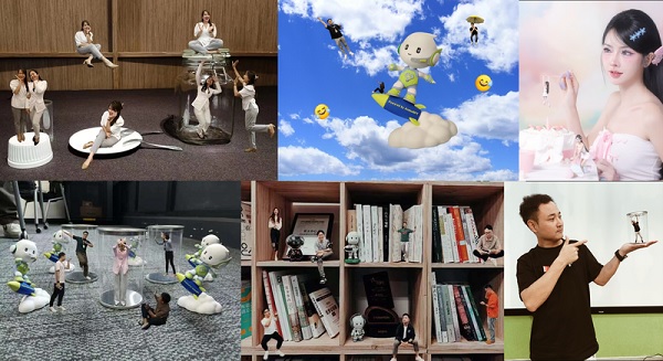 A collage of images of people doing yoga
Description automatically generated