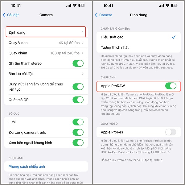 Apple ProRAW là gì?