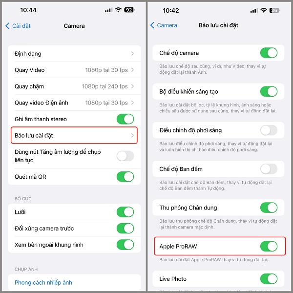 Apple ProRAW là gì?