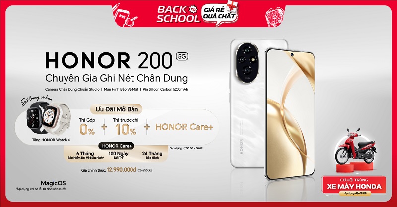 HONOR 200 5G – ‘Chuyên gia ghi nét chân dung’ chính thức mở bán tại Viettel Store