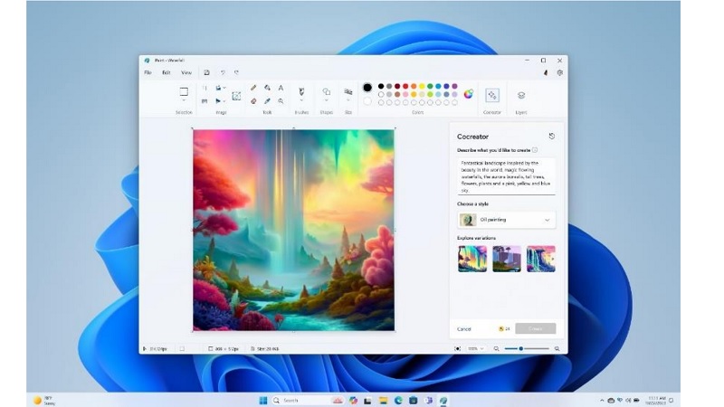 Cách sử dụng Paint CoCreator để vẽ tranh như họa sĩ với AI trên Copilot+ PC
