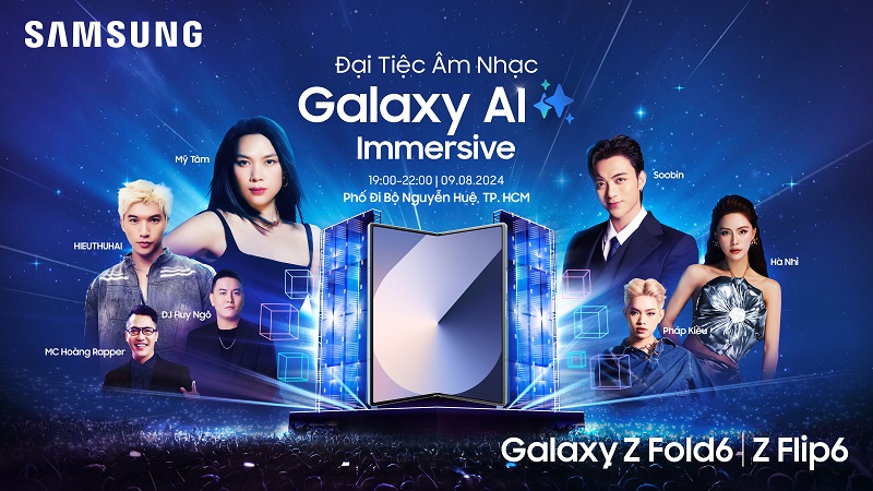 Tặng 02 vé tham dự đại tiệc âm nhạc Galaxy AI Immersive cho chủ sở hữu Galaxy Z Fold6 | Z Flip6