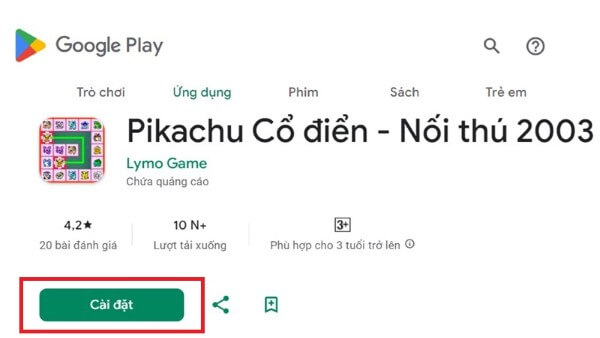 Hướng dẫn tải game Pikachu cổ điển trên Android