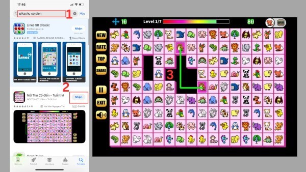 Hướng dẫn tải game Pikachu cổ điển trên iOS