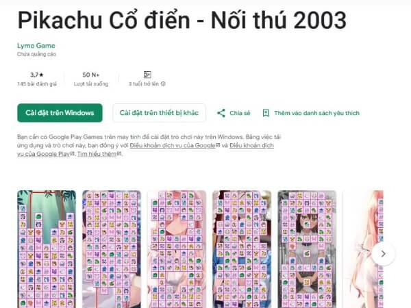 Hướng dẫn tải game Pikachu cổ điển trên PC