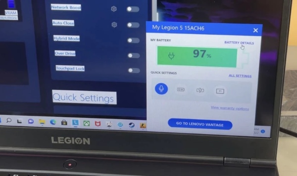 Mở chương trình Lenovo Vantage từ menu Start