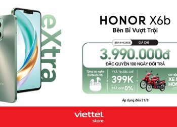 Hotsale mở bán: HONOR X6b giá chỉ 3.990.000 đồng, tặng tai nghe Earbuds X5 cùng cơ hội trúng xe máy Honda