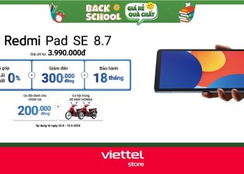 Mở bán Redmi Pad SE 8.7: Giảm đến 500.000đ cùng cơ hội trúng xe máy Honda