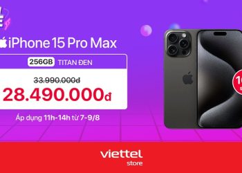 Flash Sale iPhone 15 Pro Max 256GB Titan Đen giá chỉ 28.490.000 đồng