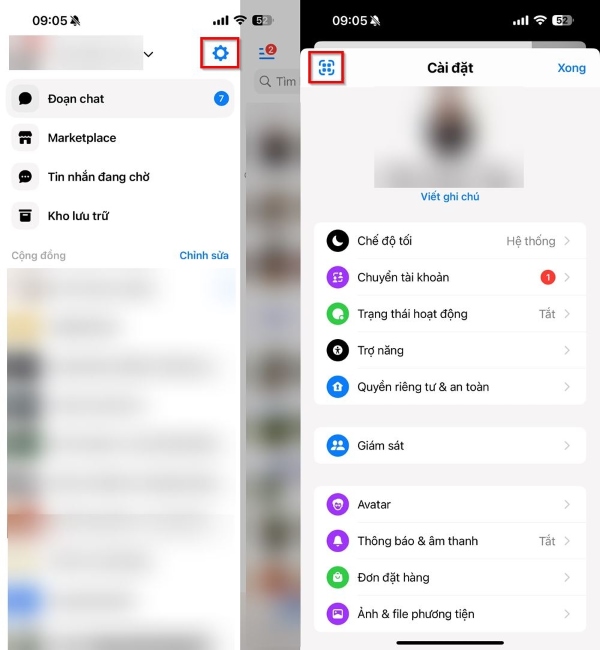 Chọn Cài đặt với biểu tượng bánh răng bên cạnh tên