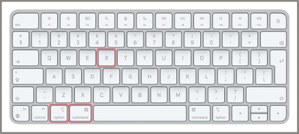 Nhấn tổ hợp phím Option + Command + R