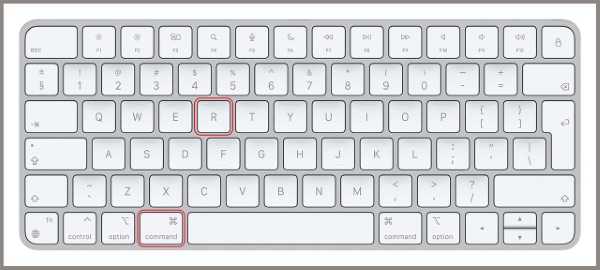 Nhấn tổ hợp phím Command + R