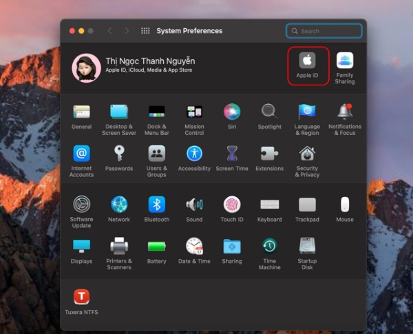 Chọn Apple ID (ID Apple)