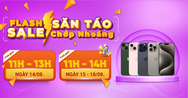 Flash sale săn Táo chớp nhoáng cùng Viettel Store