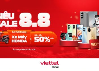 Siêu Sale 8/8 – Smartphone, phụ kiện, gia dụng, SIM số giảm đến 50% cùng cơ hội trúng xe máy Honda