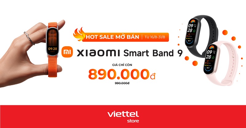 Hotsale mở bán – Xiaomi Smart Band 9 giá chỉ còn 890.000đ