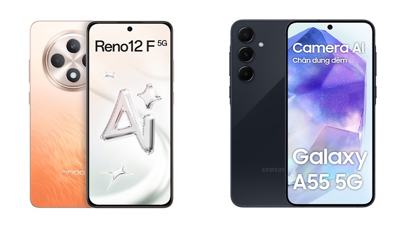 So sánh OPPO Reno12 F 5G và Samsung Galaxy A55 5G: Cùng phân khúc giá nhưng có cùng đẳng cấp hay không?