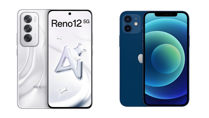 So sánh OPPO Reno12 5G và iPhone 12: Apple có bị ‘lão hóa’ trước OPPO ‘trẻ trung’ hay không?