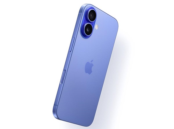 A blue cell phone with two cameras
Description automatically generated
