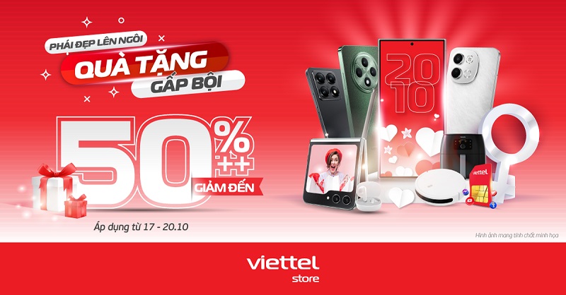 Phái đẹp lên ngôi, quà tặng gấp bội – Giảm đến 50%++