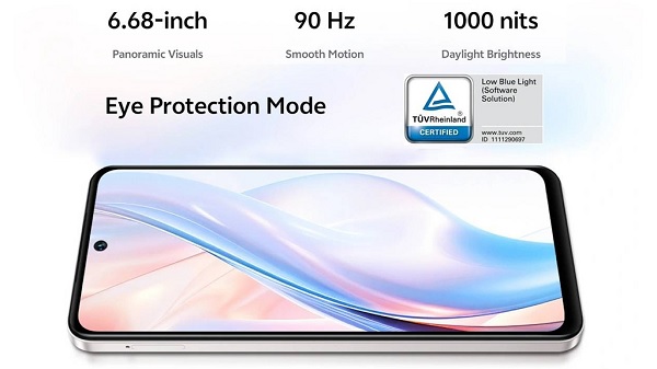 A white rectangular object with a blue and pink design
Description automatically generated