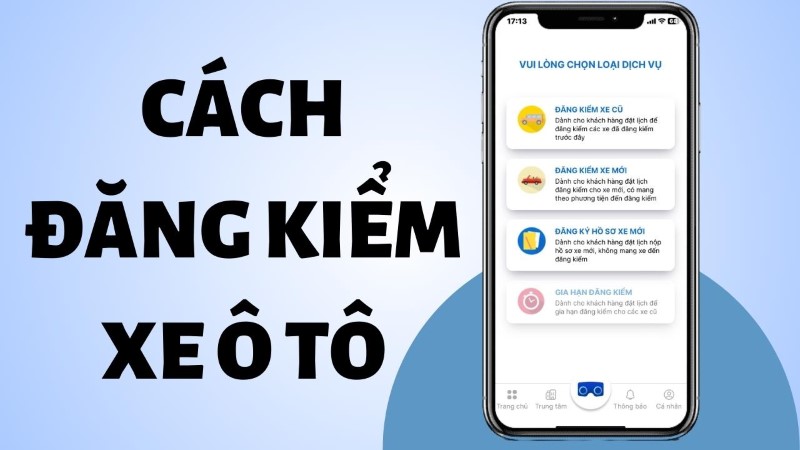 cách đặt lịch đăng kiểm ô tô online