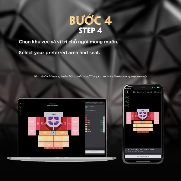 Chọn khu vực và vị trí chỗ ngồi