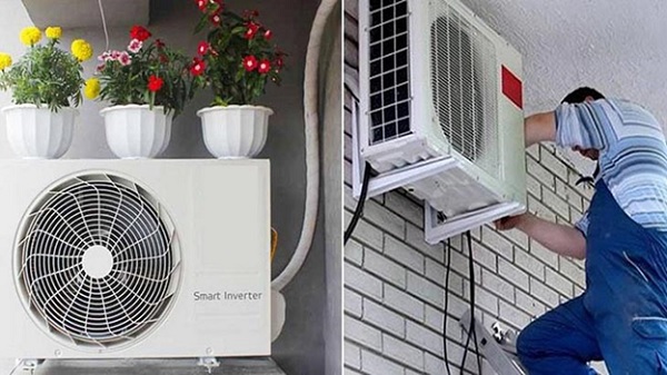 A person fixing a air conditioner

Description automatically generated