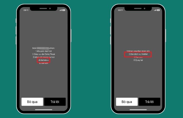 Nhấn *098# và chọn Viettel ++ >> chọn Đổi dịch vụ Viettel