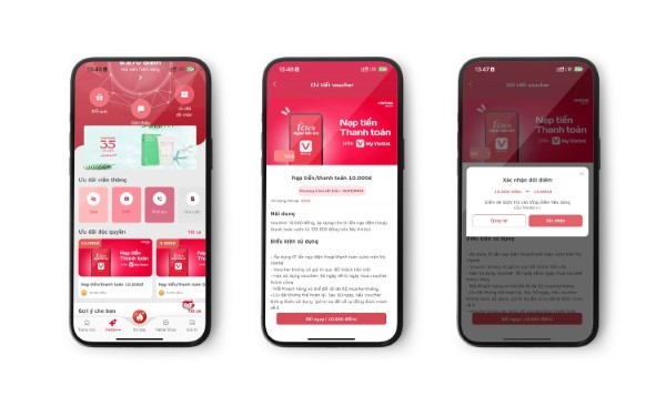 Các bước đổi điểm sang thẻ cào trên ứng dụng My Viettel 