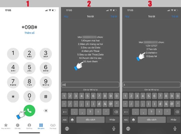Nhấn *098# và chọn Xem thêm, chọn tiếp Viettel++