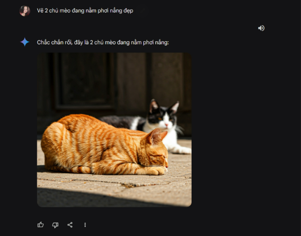 Nhập câu lệnh yêu cầu tạo ảnh.