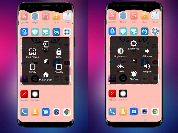 Dùng phím Home ảo