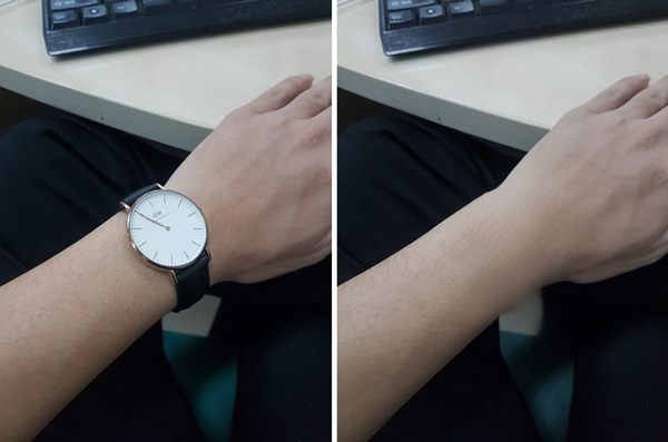 Xoá đồng hồ trên tay bằng tính năng AI