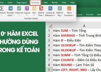 Tổng hợp 10 hàm Excel mà kế toán thường xuyên sử dụng