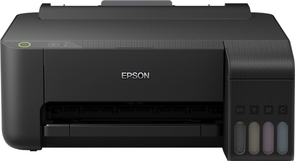 Nhấn vào nút nguồn trên mặt máy in Epson