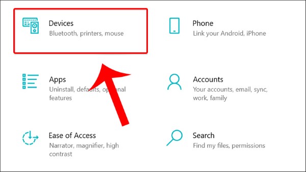 Nhấn vào Devices