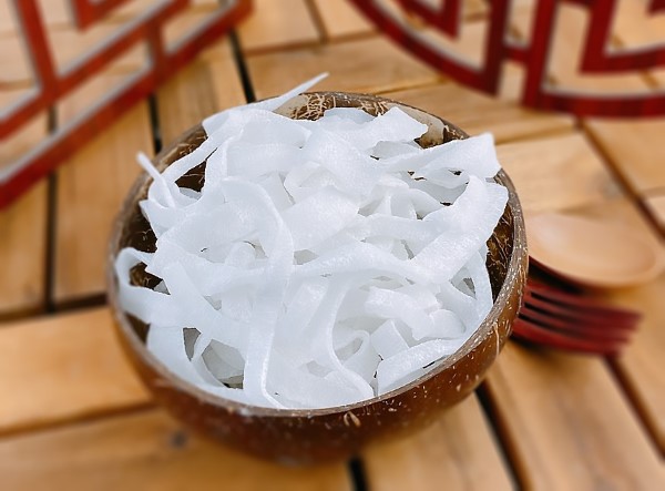 Thành phẩm mứt dừa đã hoàn thành