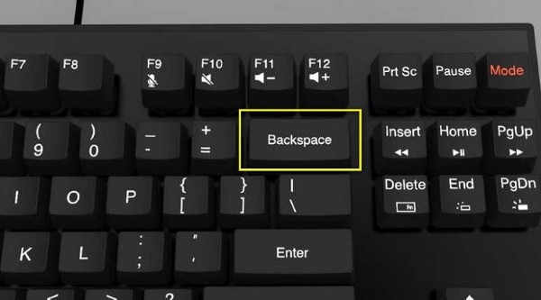 Nhấn Delete hoặc Backspace trên bàn phím