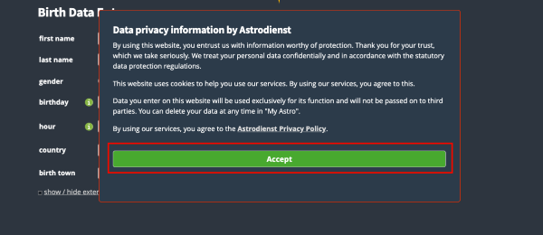 Đồng ý với các điều khoản bảo mật của trang web