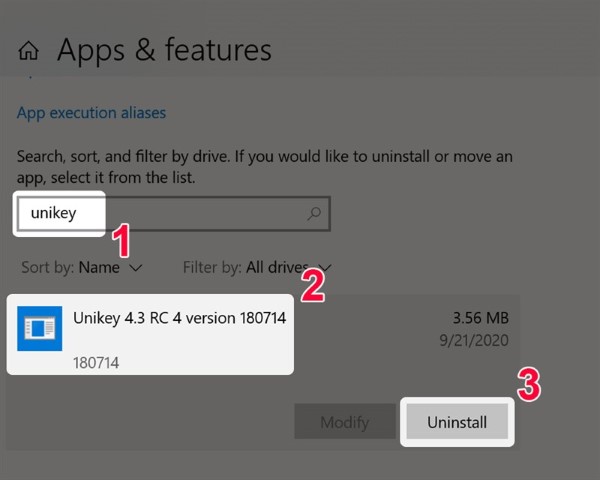 Nhấn vào đó và chọn Uninstall