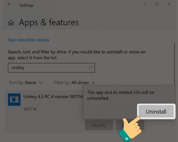 Tiếp tục nhấn Uninstall để hoàn tất