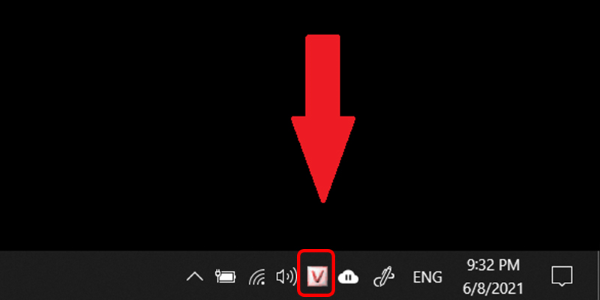 Nhấp chuột phải vào biểu tượng Unikey trên thanh taskbar