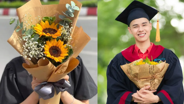 Hoa tươi là quà tặng tinh tế và ý nghĩa dành cho nam giới trong dịp tốt nghiệp