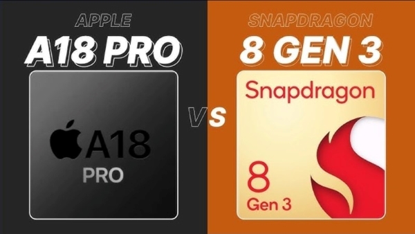 So sánh với Snapdragon 8 Gen 3 và A18 Pro.