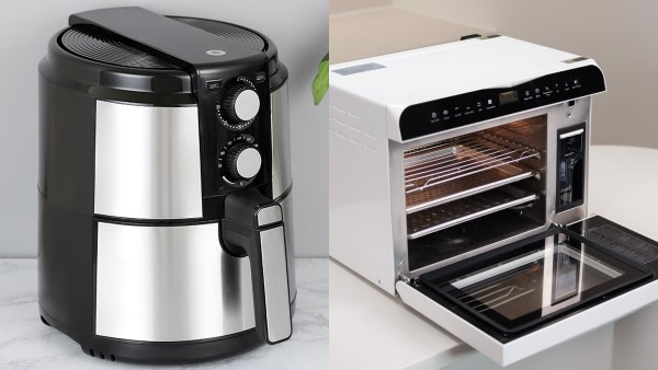 Nồi chiên hơi nước có các bộ phận như nồi chiên không dầu và bổ sung khay chứa nước