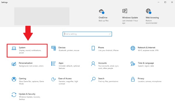 Mở mục System và chọn About