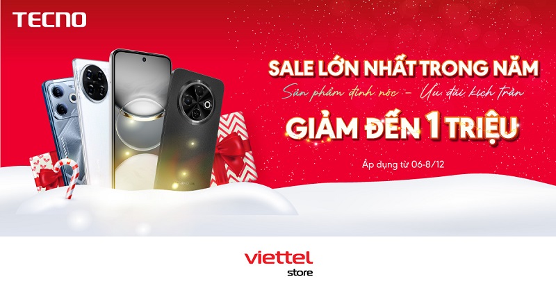 TECNO SALE lớn nhất trong năm – Sản phẩm đỉnh nóc, ưu đãi kịch trần – Giảm đến 1 triệu đồng