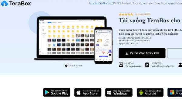 Tải TeraBox trên PC.