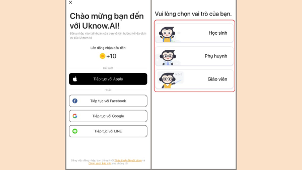 Mở ứng dụng Uknow AI hoặc truy cập website CheckMath